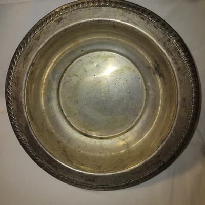 Antique Silverplate Serving Pan with Wooden Handle Ornate Trim 19.5" Long - Thumbnail 4