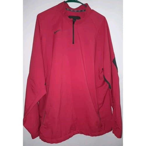 Nike Men's Red 1/4 Zip Performance Pullover Jacket Red XL - Image 1