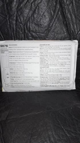 Simplicity 9876 Sewing Pattern For Dummies Table Runner & Chair Seat Covers UC - Thumbnail 2