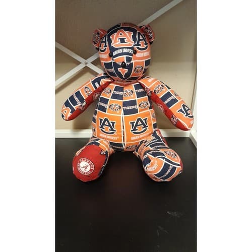 Alabama Crimson Tide Alburn University Stuffed Teddy Bear Hand Crafted 17" Rare - Thumbnail 2