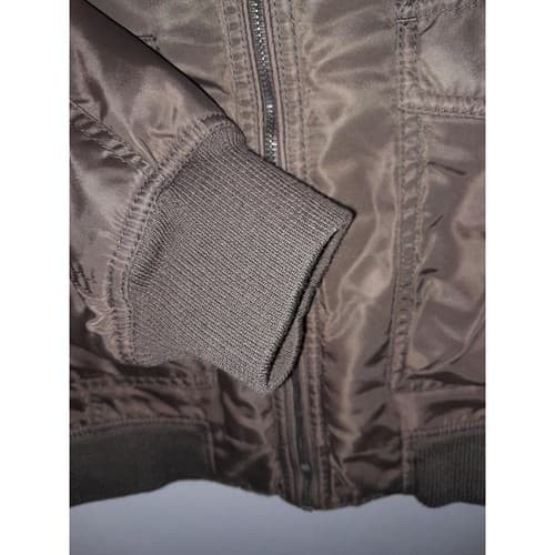 American Rag Cie Mens Chocolate Brown Bomber Jacket Size L Large Biker - Thumbnail 6