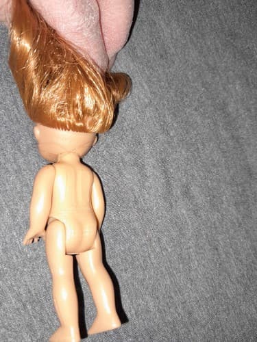 SMART TALENT Red Long Beautiful Hair Brown Eyes 4” Doll Yellow Flowers On Head - Thumbnail 7