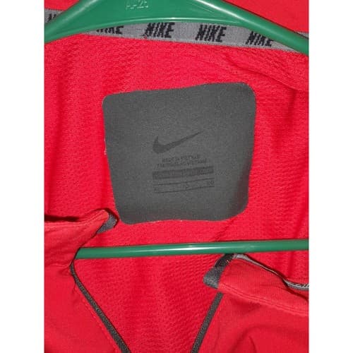 Nike Men's Red 1/4 Zip Performance Pullover Jacket Red XL - Thumbnail 6