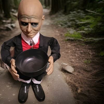 GEMMY Monster Munchies Halloween Butler Animated Talking Candy Bowl 3ft - Thumbnail 4