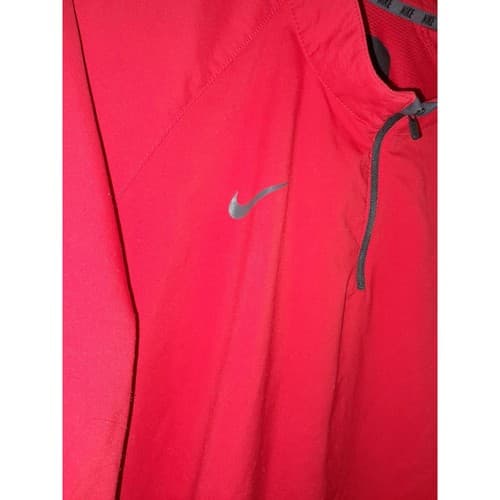 Nike Men's Red 1/4 Zip Performance Pullover Jacket Red XL - Thumbnail 3