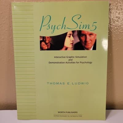 Psych-Sim 5 Psychology CD-ROM Thomas E. Ludwig Interactive Simulation Worth Publ - Image 1