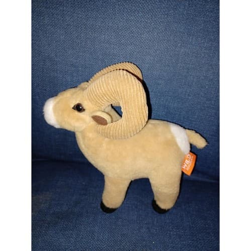 Brown Big Horn Ram Sheep Wild Republic Plush Stuffed Animal 8" Tall - Image 1