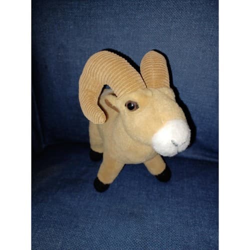 Brown Big Horn Ram Sheep Wild Republic Plush Stuffed Animal 8" Tall - Thumbnail 2