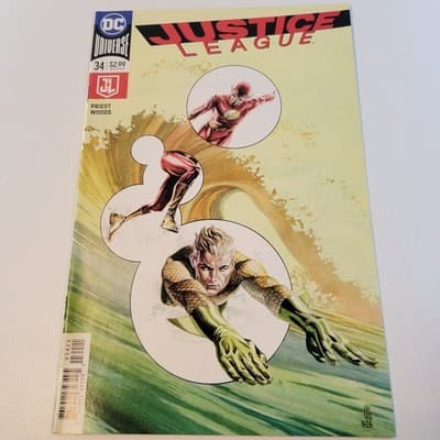 Justice League #34 (2018) DC | Flash & Aquaman Cover | Priest Woods | VF+ - Image 1