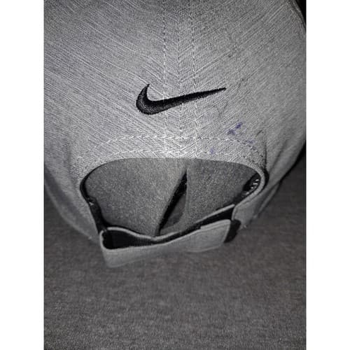 Nike Legacy91 Dri-Fit Hat CAP Gray Embroidered HUSTLE Runner Sports Golf - Thumbnail 4