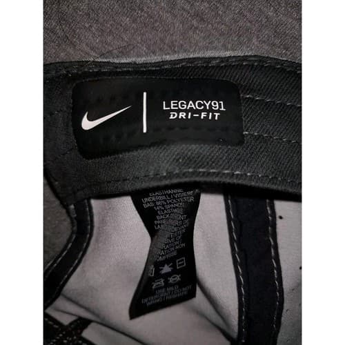 Nike Legacy91 Dri-Fit Hat CAP Gray Embroidered HUSTLE Runner Sports Golf - Thumbnail 8