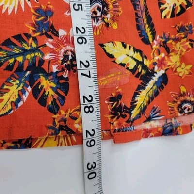 Tropical Floral Button Up Shirt UK M Chest 38" | Summer Resort Vacation Cotton - Thumbnail 15