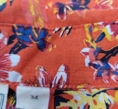 Tropical Floral Button Up Shirt UK M Chest 38" | Summer Resort Vacation Cotton - Thumbnail 8