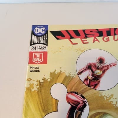 Justice League #34 (2018) DC | Flash & Aquaman Cover | Priest Woods | VF+ - Thumbnail 6
