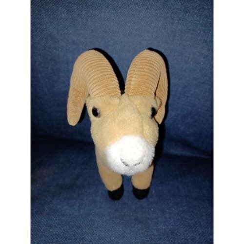 Brown Big Horn Ram Sheep Wild Republic Plush Stuffed Animal 8" Tall - Thumbnail 3