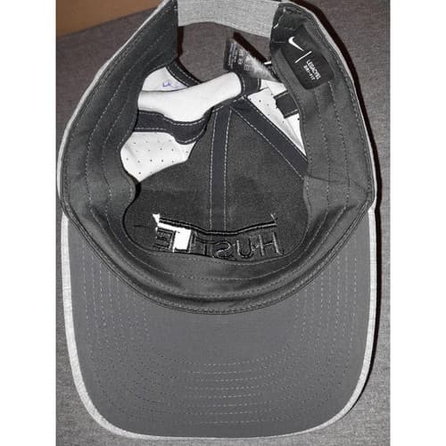 Nike Legacy91 Dri-Fit Hat CAP Gray Embroidered HUSTLE Runner Sports Golf - Thumbnail 15