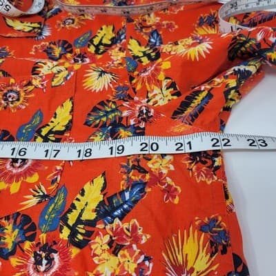 Tropical Floral Button Up Shirt UK M Chest 38" | Summer Resort Vacation Cotton - Thumbnail 12