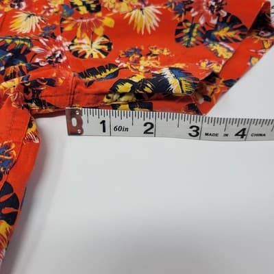 Tropical Floral Button Up Shirt UK M Chest 38" | Summer Resort Vacation Cotton - Thumbnail 13