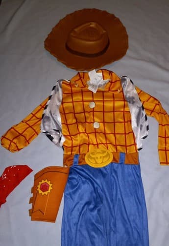 Woody Toy Story 4 Deluxe Halloween Costume Cowboy Dress Up Boy's Medium M Disney - Thumbnail 2