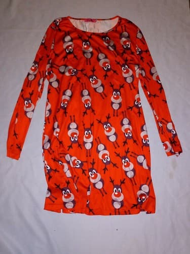 Rudolph Christmas Dress Women’s 2XL Long Sleeve Holiday Cute Festive Tunic - Thumbnail 2