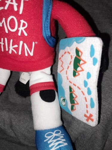 Chick-fil-A Plush Cow Eat Mor Chikin Red Hoodie Hiker Summer 2023 9" - Thumbnail 2