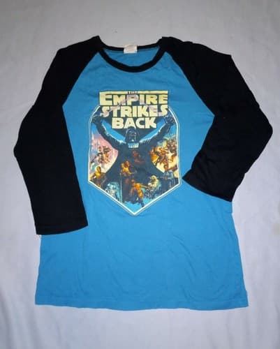 Star Wars Empire Strikes Back Baseball Tee Shirt M – Retro Fandom Collectible - Image 1