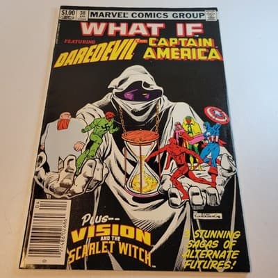 MARVEL What If 38 Daredevil Captain America Vision Scarlet Witch Newsstand - Image 1