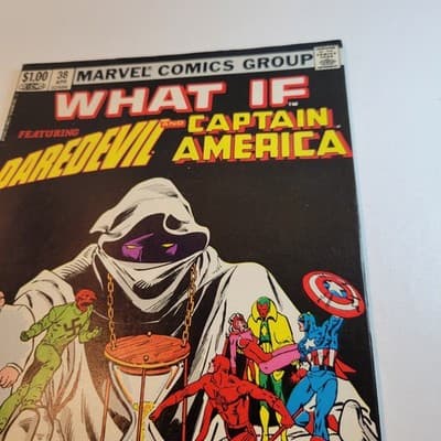 MARVEL What If 38 Daredevil Captain America Vision Scarlet Witch Newsstand - Thumbnail 5