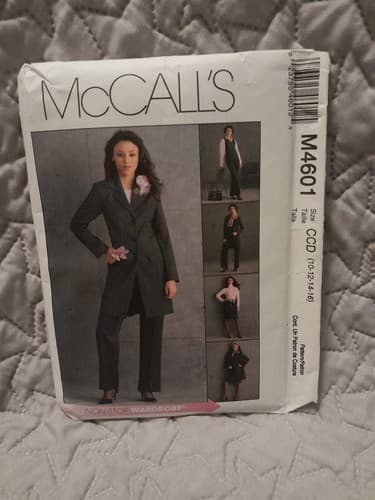 McCalls 4601 Y2K Jacket & Vest, Skirt Pants Streetwear Pattern 10 12 14 16 UC - Image 1