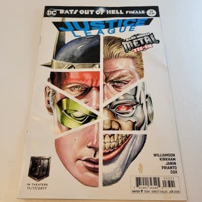 DC COMICS Justice League 33 Batman Flash Cyborg Variant B 2018 Metal VF - Thumbnail 2