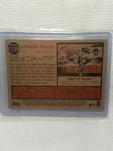 2011 Topps Eritage Brandon Beachy RC #239 Braves 169/1962 - Thumbnail 2