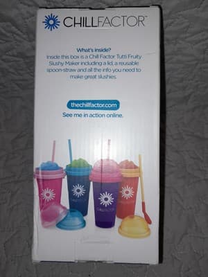 Chill Factor Slushy Maker 16.9oz Tutti Fruity Blue NEW Sealed Funtastic - Thumbnail 4