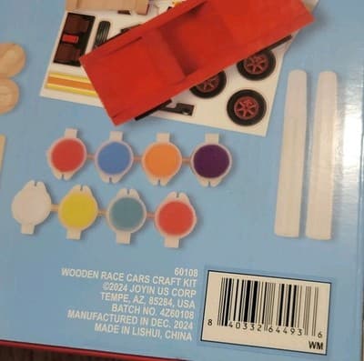 Klever Kits 4 DIY Wooden Race Cars-Build & Paint Your Own Wood Craft Kit, Cars - Thumbnail 3