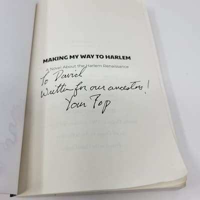 Making My Way To Harlem A Novel About the Harlem Renaissance Signed Personalized - Thumbnail 2