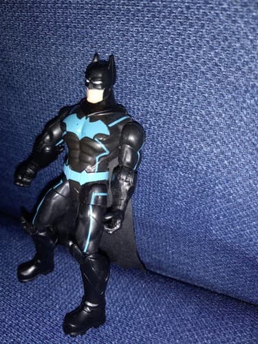 Batman Loose Action Figure Black Suit with Electric Blue Trim 5" Rare S20 - Thumbnail 3