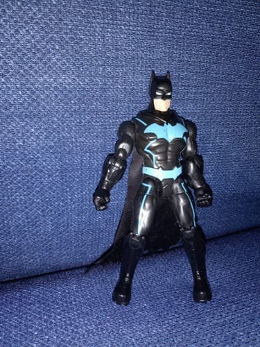 Batman Loose Action Figure Black Suit with Electric Blue Trim 5" Rare S20 - Thumbnail 2