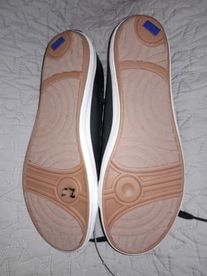 NEW Keds Lace Up Shoes Womens Size 10 (Narrow) Black Leather Sneakers - Thumbnail 4