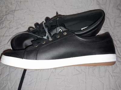 NEW Keds Lace Up Shoes Womens Size 10 (Narrow) Black Leather Sneakers - Image 1