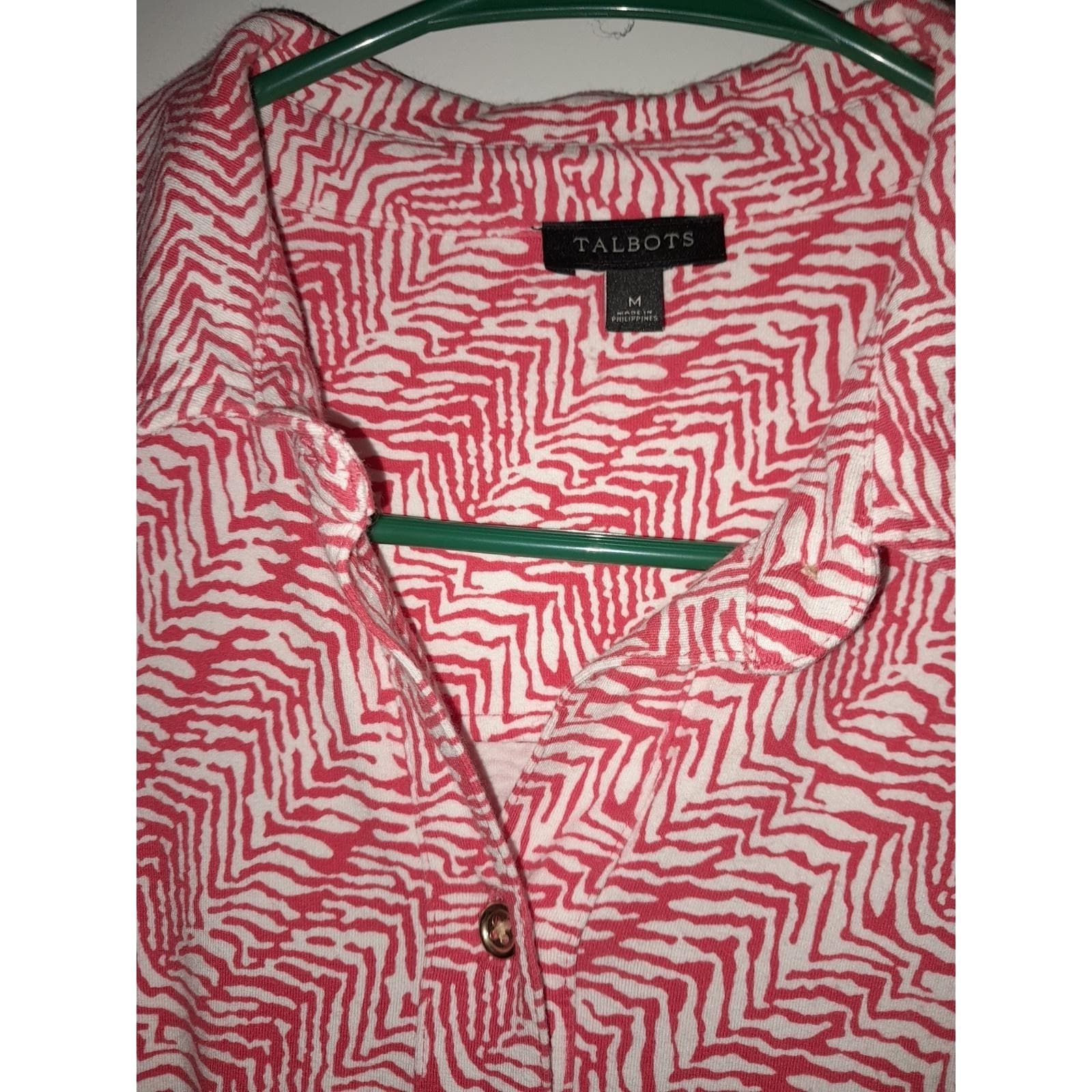 Talbots Ponte Knit Rayon Belted Shirt Style Maxi Dress M Coral & White Moto Hobo - Thumbnail 3