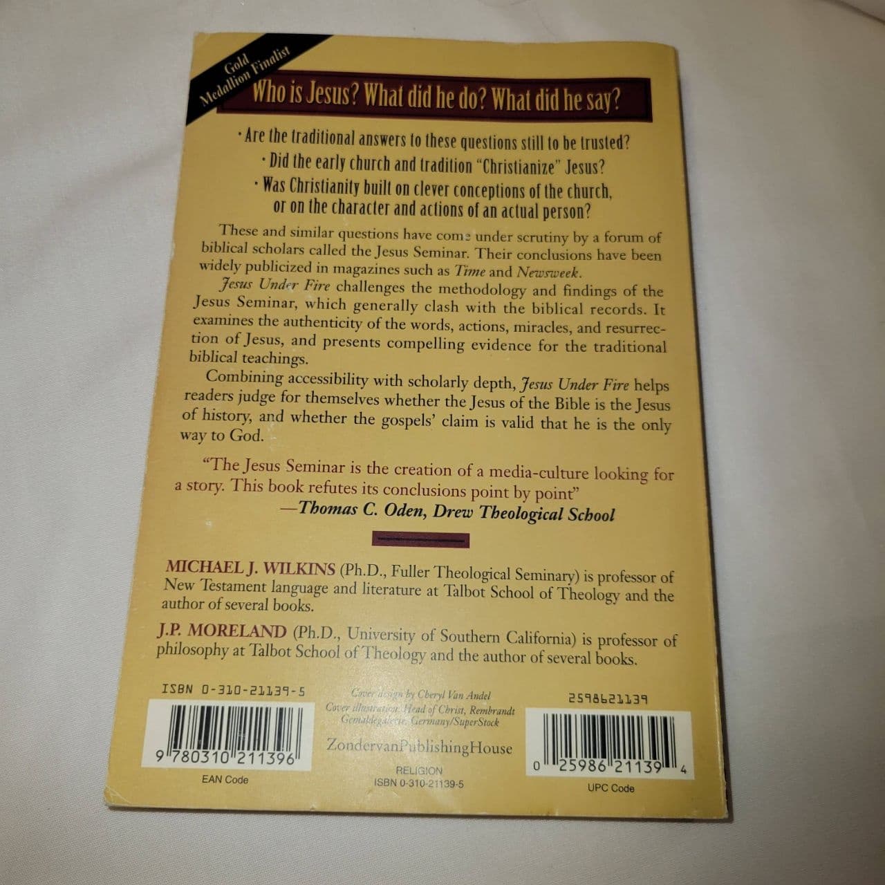 Jesus Under Fire (1995) Paperback – Wilkins, Moreland – Zondervan Book Christian - Thumbnail 3