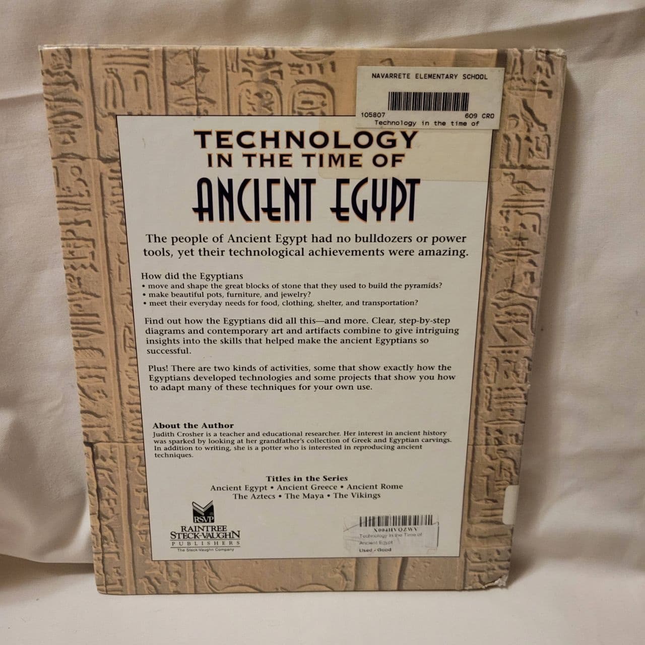 Technology in the Time of Ancient Egypt by Judith Crosher Hardcover Raintree - Thumbnail 3