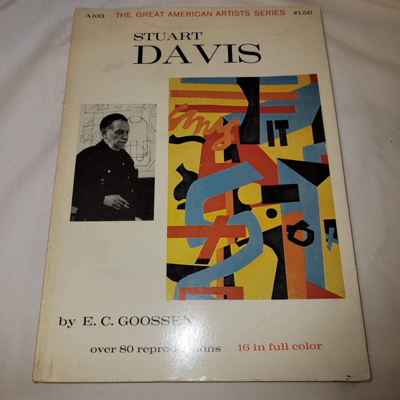 Stuart Davis by E.C. Goossen Great American Artists Series 1960s Art Book - Image 1