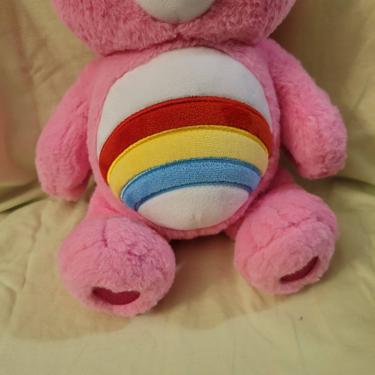 Care Bears Cheer Bear Plush Pink Rainbow Belly Soft Stuffed Animal Toy 14" - Thumbnail 5