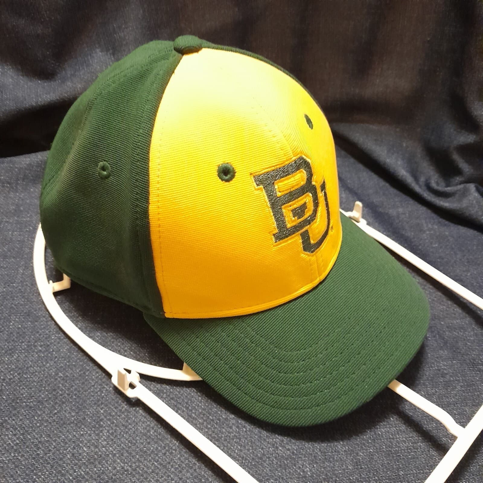 Baylor University BU Green Yellow MVP Series Baseball Cap Hat S / M Team Spirit - Thumbnail 3