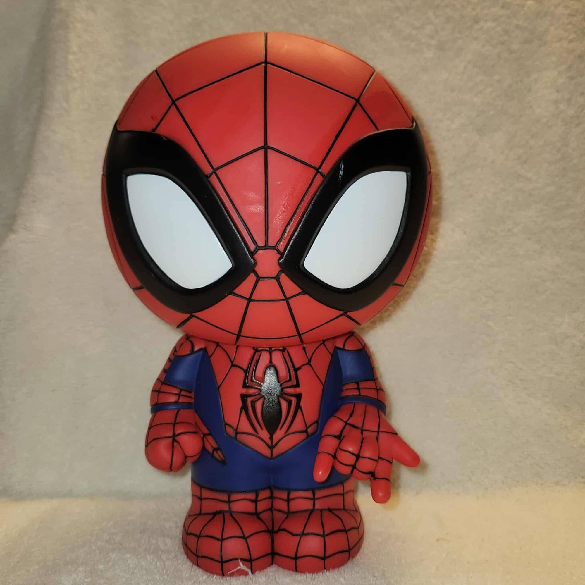 Marvel Spider-Man PVC Coin Bank 9.5" Red Blue Superhero Figure Savings SpiderMan - Thumbnail 4