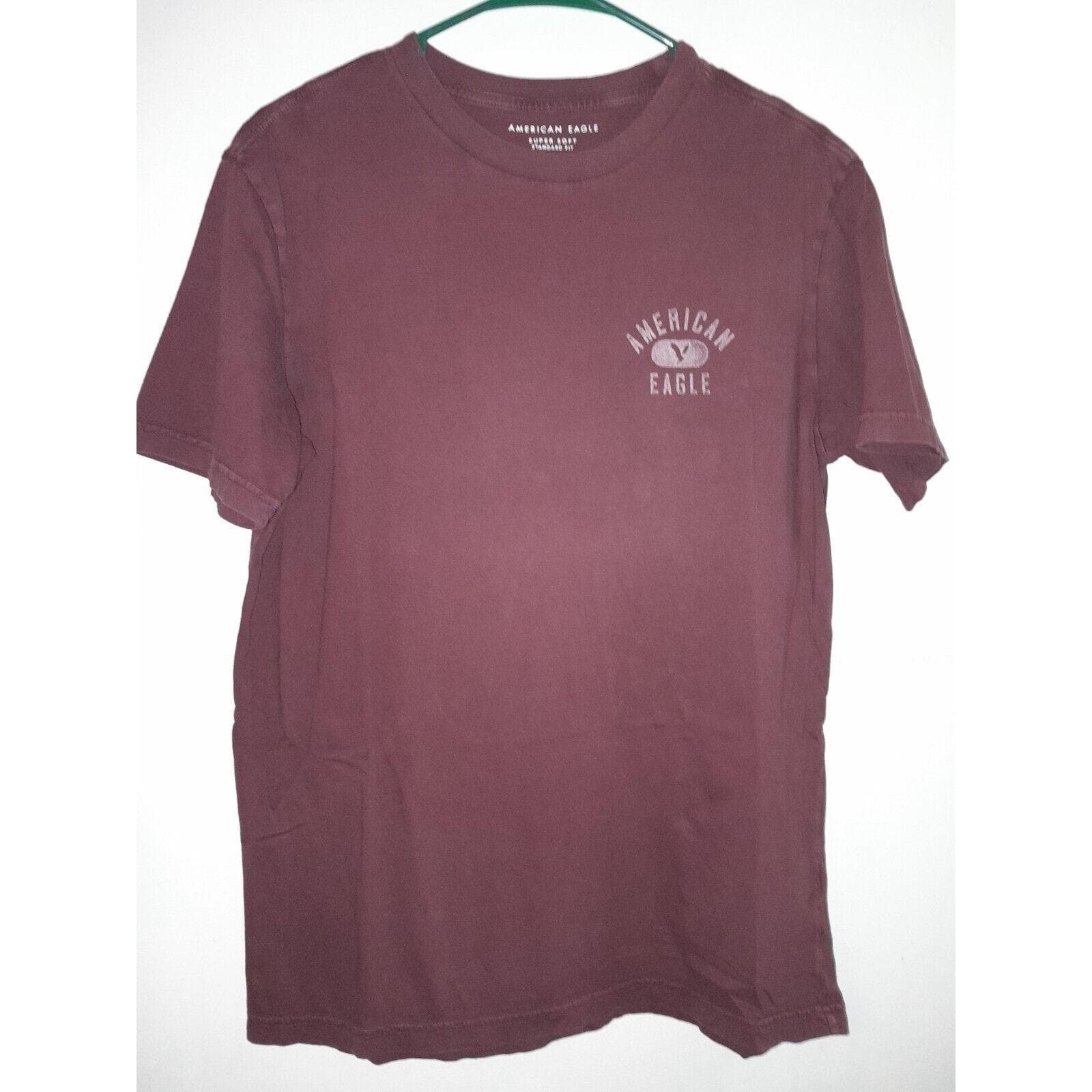 American Eagle S/P/CH Super Soft Short Sleeve Burgundy With White Accent Eagle - Image 1