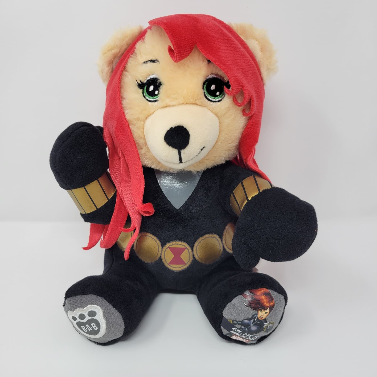 BUILD A BEAR Black Widow Plush 9in Marvel Avengers Stuffed Costume Build-A-Bear - Thumbnail 10