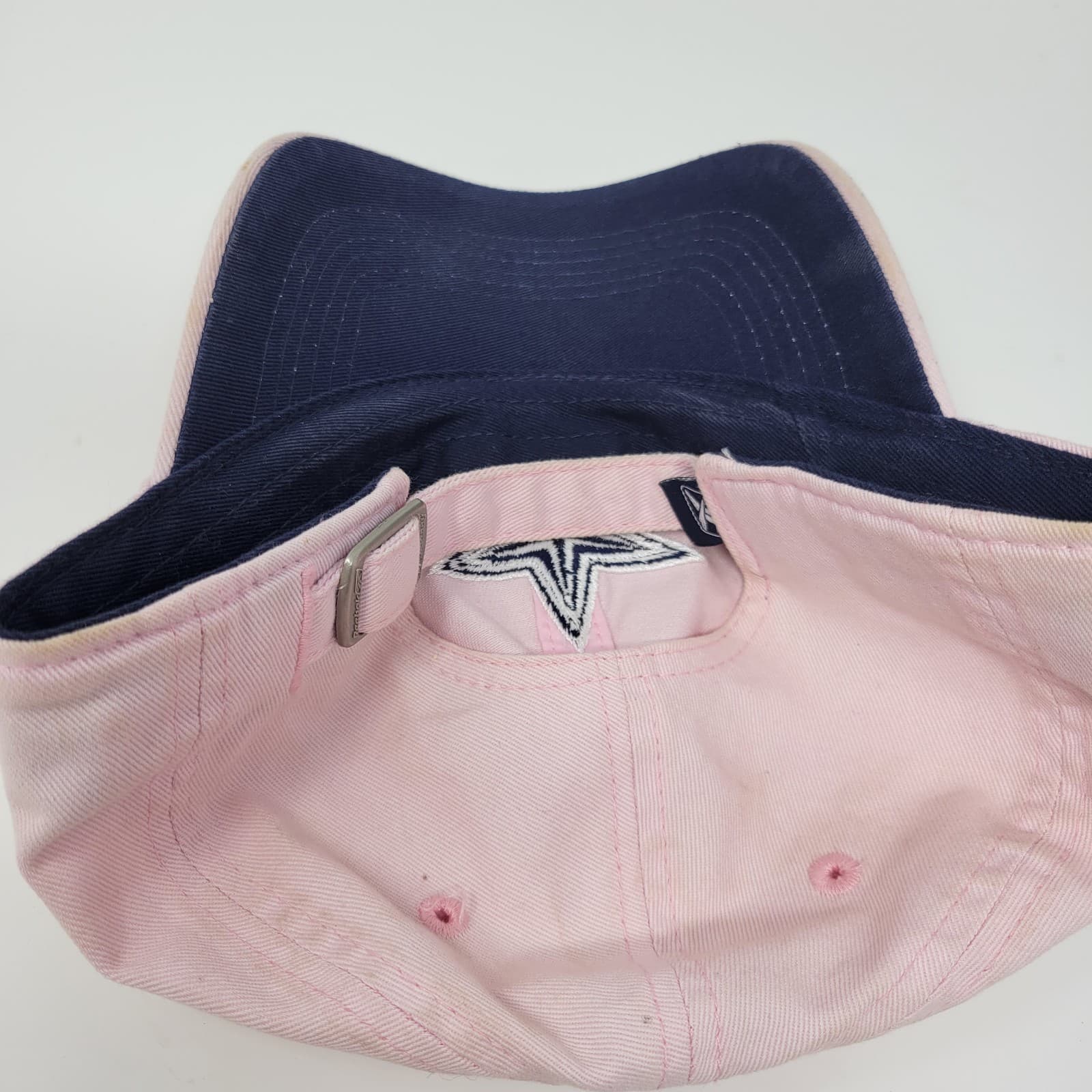 REEBOK Dallas Cowboys Womens One Size Pink NFL Strapback Cap Embroidered Vintage - Thumbnail 9
