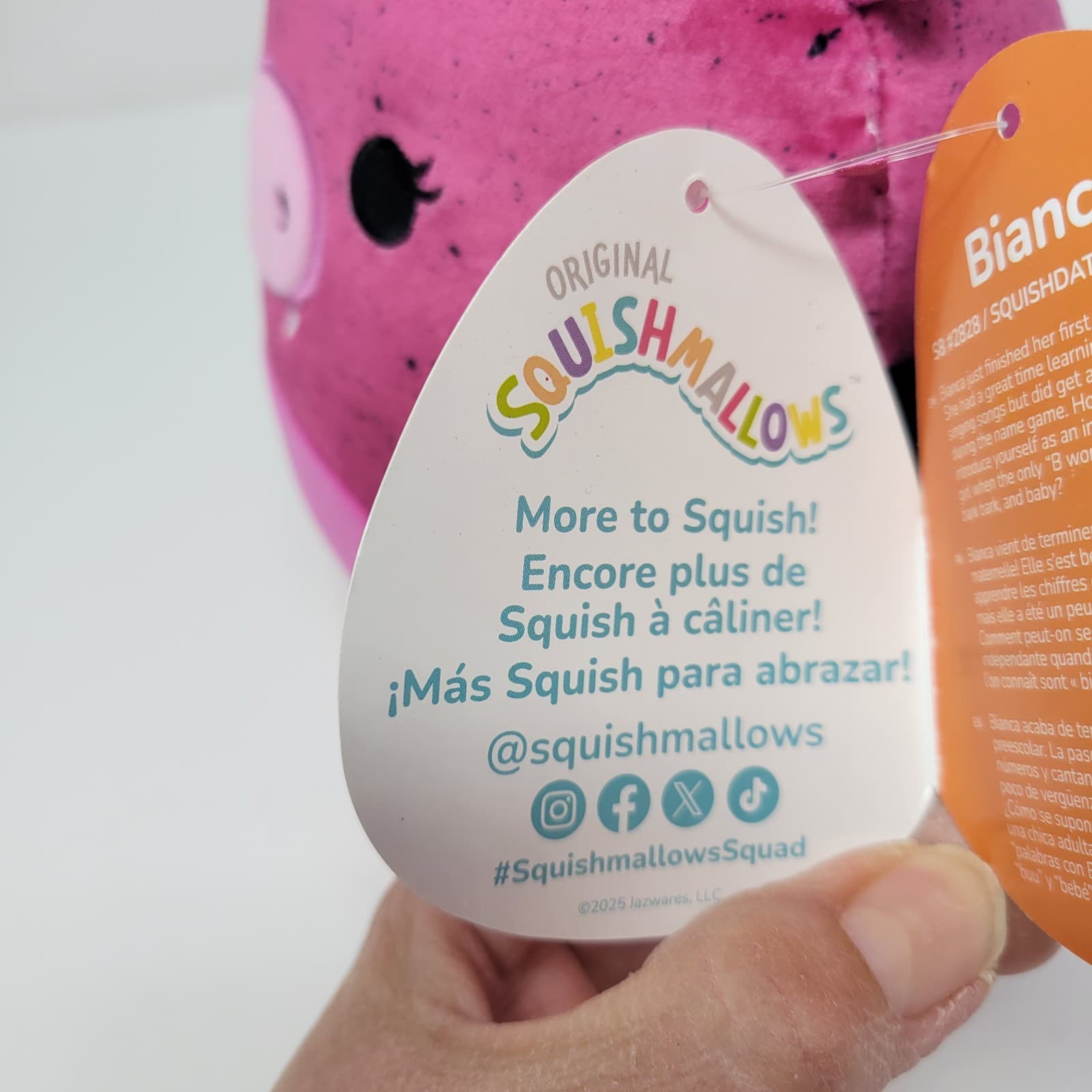 Squishmallows Bianca Bat with Specks Halloween Plush 8" #2828 Jazwares NWT - Thumbnail 7