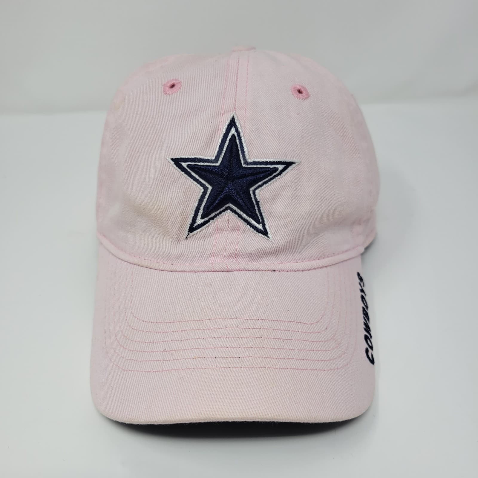 REEBOK Dallas Cowboys Womens One Size Pink NFL Strapback Cap Embroidered Vintage - Thumbnail 2